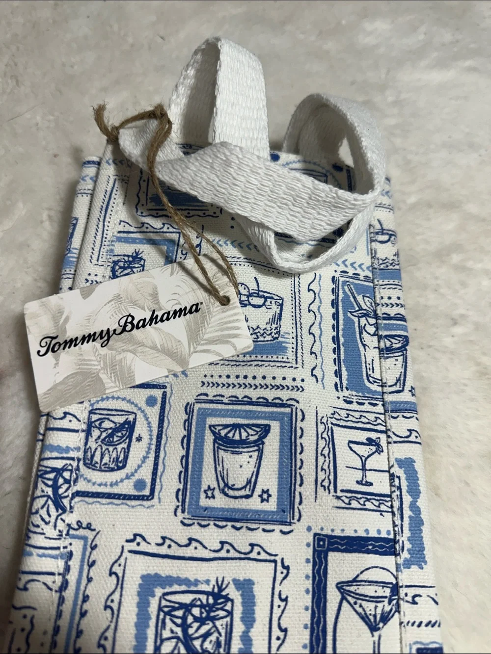 Tommy Bahama canvas wine bag